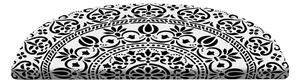 Set od 16 crno-bijelih tepiha za stepenice Vitaus Anatolian Lace, 20 x 65 cm