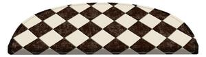 Set od 16 tepiha za stepenice Vitaus Chessboard, 20 x 65 cm