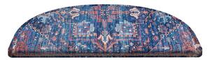 Set od 16 plavih tepiha za stepenice Vitaus Yoruk, 20 x 65 cm
