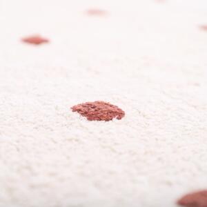 Bež-crveni ručno rađeni tepih od pamuka Nattiot Numi, 100 x 150 cm