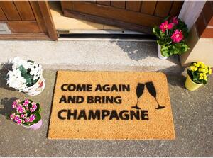 Otirač prirodnog kokosove Artsy Doormats Come Again & Bring Champagne, 40 x 60 cm