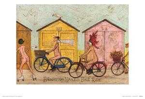Sam Toft - Brighton Naked Bike Ride Reprodukcija umjetnosti, Sam Toft, (40 x 30 cm)