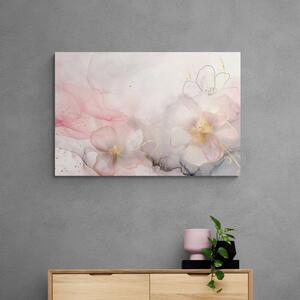 Slika elegantno cvijeće s daškom ružičasto-zlatne boje