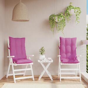 VidaXL Jastuci za stolicu s visokim naslonom 2 kom ružičasti tkanina