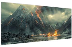 Slika - Vulkanska erupcija (120x50 cm)