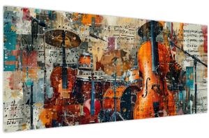 Slika - Glazbeni instrumenti (120x50 cm)