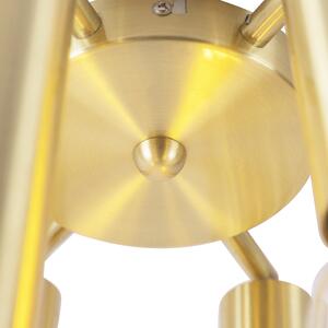 Art Deco stropna svjetiljka zlatna 6 svjetla -Tubi