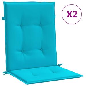 VidaXL Jastuci za stolicu s niskim naslonom 4 kom tirkizni od tkanine