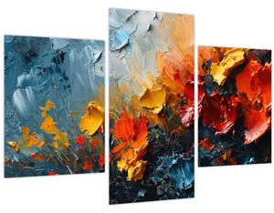 Slika - Apstraktna slika cvijeća III. (90x60 cm)