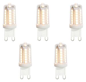 Set od 5 G9 LED žarulja prozirne 3,5W 480 lm 3000K