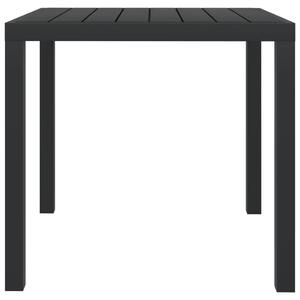 VidaXL Vrtni stol crni 80 x 80 x 74 cm aluminijum i WPC