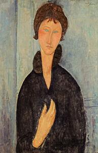 Amedeo Modigliani - Reprodukcija Woman with Blue Eyes, c.1918, (26.7 x 40 cm)