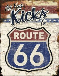 Metalni znak Route 66 - Get Your Kicks On, ( x cm)