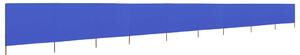 VidaXL Vjetrobran s 9 panela od tkanine 1200 x 120 cm azurno plavi