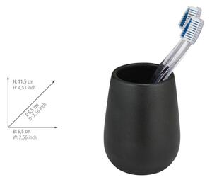 Crna keramička čaša za četkice za zube Nerno – Wenko