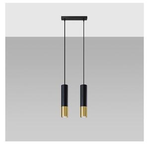 Visilica s metalnim sjenilom u crno-zlatnoj boji 30x6 cm Longbot - Nice Lamps