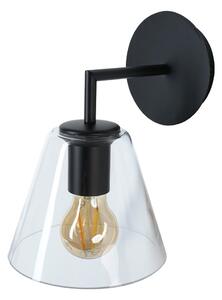 Crna zidna svjetiljka SULION Gasby, ø 16 cm