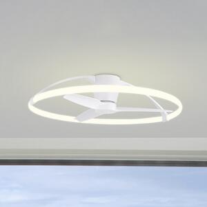 Mantra Iluminación Nepalski pametni LED stropni ventilator, bijeli, DC, tih, prigušiva, Bijela, Dnevni boravak/blagovaonica, Metal