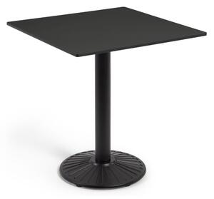 Crni vrtni blagovaonski stol Kave Home Tiaret, 68 x 68 cm