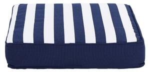 Plavo-bijelo pamučno sjedalo Westwing Collection Timon, 40 x 40 cm