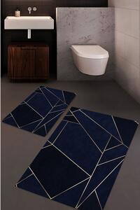 Tamno plave kupaonske prostirke u setu 2 kom 60x100 cm Geometric – Mila Home