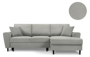 Svijetlo siva kutna sofa od samta Kooko Home Jazz, desni kut
