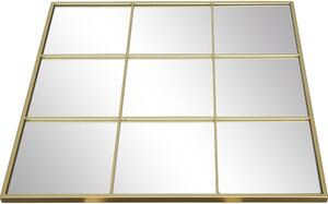 Zidno ogledalo s metalnim okvirom u zlatnoj boji Westwing Collection Clarita, 70 x 70 cm