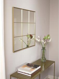 Zidno ogledalo s metalnim okvirom u zlatnoj boji Westwing Collection Clarita, 70 x 70 cm