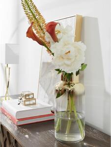 Ručno puhana staklena vaza zlatne boje Westwing Collection Uma, visina 35 cm