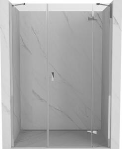 Mexen Mist-H desna preklopna tuš vrata 130 cm, prozirna, krom - 8A5-130-001-01-00-P