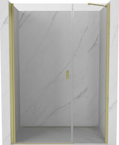 Mexen Mist-B zakretna tuš vrata 115 cm, prozirna, zlatno brušena - 8A2-115-001-55-00