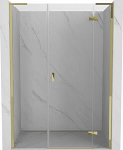 Mexen Mist-H L desna klizna tuš vrata 160 cm, transparentna, zlatna - 8A5L-160-001-50-00-P