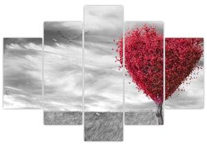 Slika - Krošnja stabla u obliku srca (150x105 cm)
