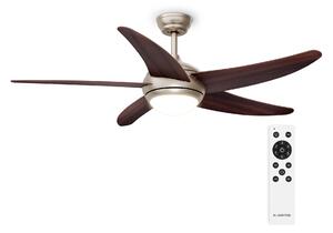 Klarstein Bolero stropni ventilator sa svjetlom | 132 cm | 35 W | Tihi rad | Drvo