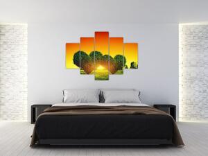 Slika - Srce u krošnjama drveća (150x105 cm)