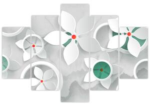 Slika cvjetne apstrakcije (150x105 cm)
