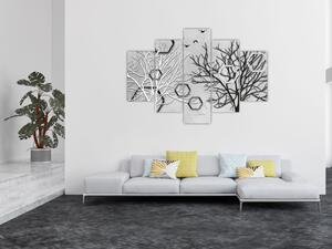 Apstraktna slika s drvećem (150x105 cm)
