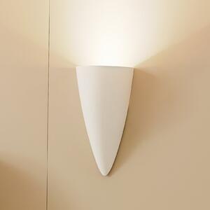Lindby zidna lampa Pascali, visina 42 cm, bijela, gips, prigušiva, Bijela, Dnevni boravak/blagovaonica, Gips / glina