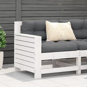 VidaXL Vrtna sofa s naslonom za ruke bijela 69x62x70,5 cm od borovine