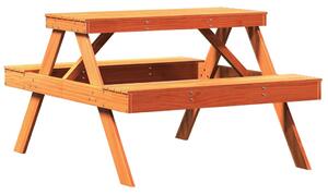 VidaXL Stol za piknik voštano smeđi 105 x 134 x 75 cm masivna borovina