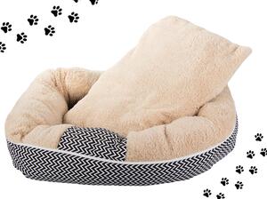 Mekani plišani krevet za pse i mačke 60x50 cm – fluffy ležaj s vodootpornim dnom