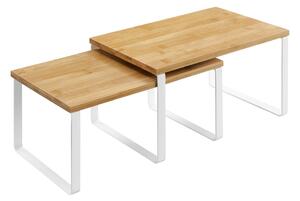 Set bambusovih organizatora CEZAR, 2 kom, smeđa/bijela SongmicsHome