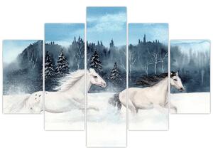 Slika naslikanih konja (150x105 cm)