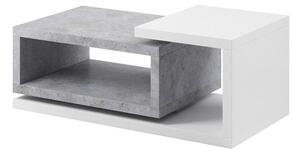 Stolić za kavu Austin G105Bijela, Boja betona, 48x60x120cm, Laminirani iveral, Kutni