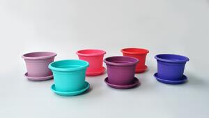 Vaza u boji + podmetač 18 cm