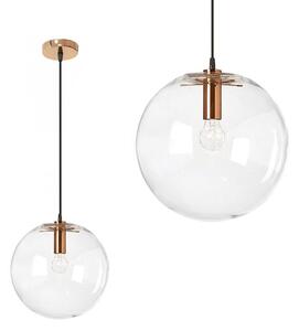 Viseća staklena stropna lampa Lassi Rose Gold 15 cm
