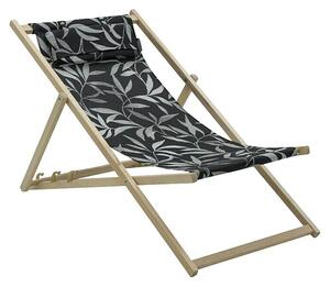 Madison Stolica za plažu Fergus Black (Crna, Sastav materijala: 50 % pamuk, 45 % poliester, 5 % ostalo, drvo)