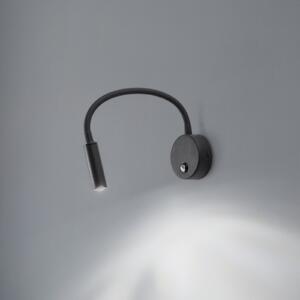 Zidna lampa Lagos, 45 cm, crna, lampa za čitanje, podesiva, G9