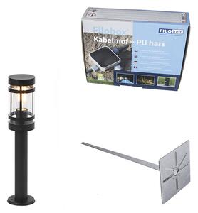 Moderna vanjska svjetiljka crna 50 cm IP44 - Gleam