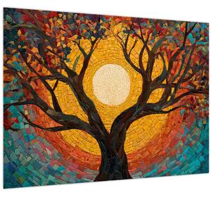 Slika - Sunce u krošnji stabla života (70x50 cm)